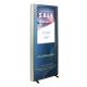 Right view of the retail totem with installed display for digital signage advertising