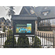 Outdoor TV Enclosure front view in use in Zakopane, Poland
