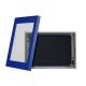 stainless steel IP65 iPad enclosure with an iPad installed and robust protective cover